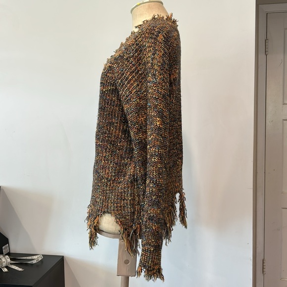 leani • rainbow distressed hem sweater size small - Picture 2 of 10